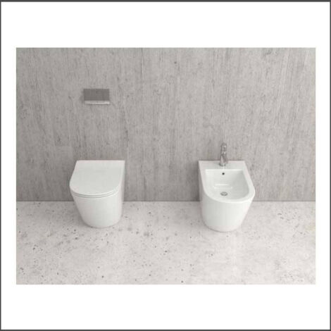 BIDET Installazione Filomuro - Ceramica - Mod. SORRENTO - Colore BIANCO