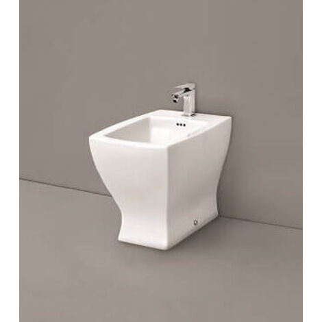 Bidet Jazz filomuro cm. 54x36 bianco lucido con fissaggio incluso