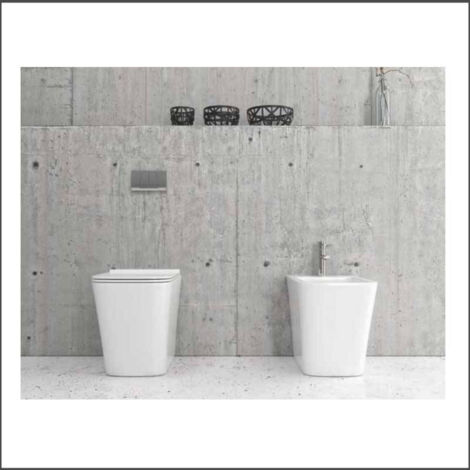 Bidet LT Installazione Filomuro - Ceramica - Colore Bianco