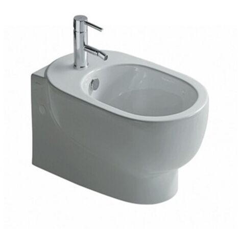 Bidet M2 sospeso salvaspazio cm. 46x35 bianco lucido di Ceramica
