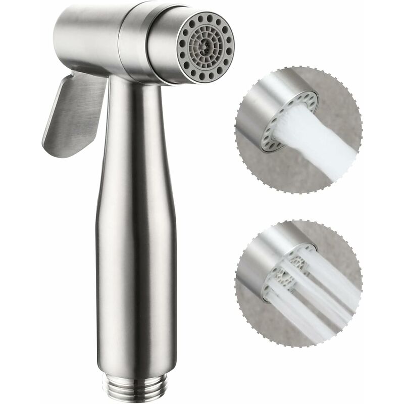 bidet manual sprayer shattaf stainless steel sprayer - bidet head only, toilet water cleaning accessories ws024a