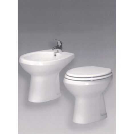 KERASAN Bidet a Terra Monoforo retr/ò Bianco Art.102001