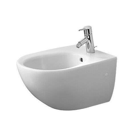 Bidet mural ARCHITECavec trop plein plage de robinettrie 365x580mm 1 trou de robinetterie blanc