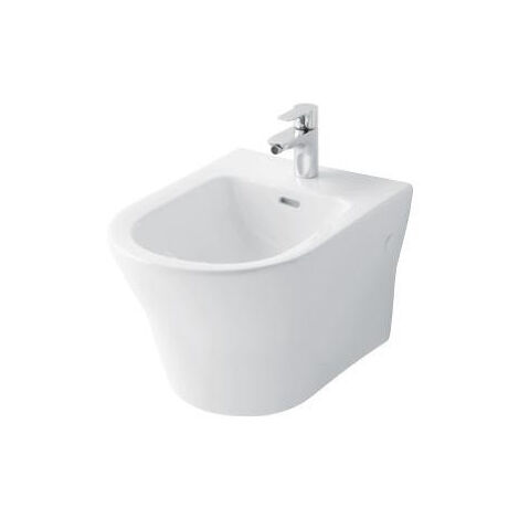 Bidet mural MH avec trou pour robinetterie et trop-plein blanc TOTO