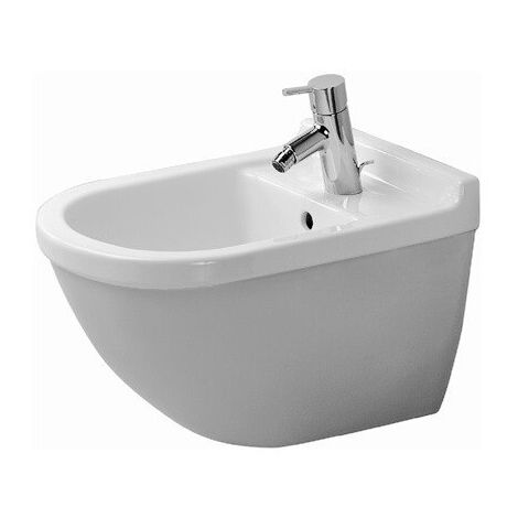Bidet mural STARCK 3avec trop plein plage de robinettrie 360x540mm 1 trou de robinetterie blanc
