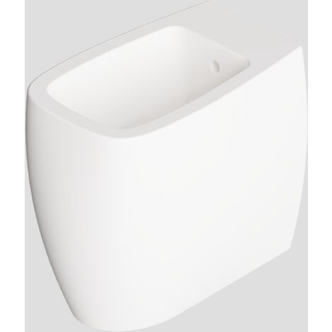 Bidet NUR monobloc Blanc brillant. Avec bonde assortie