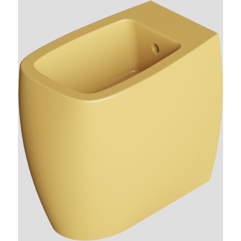 Bidet NUR monobloc Jaune brillant. Avec bonde assortie
