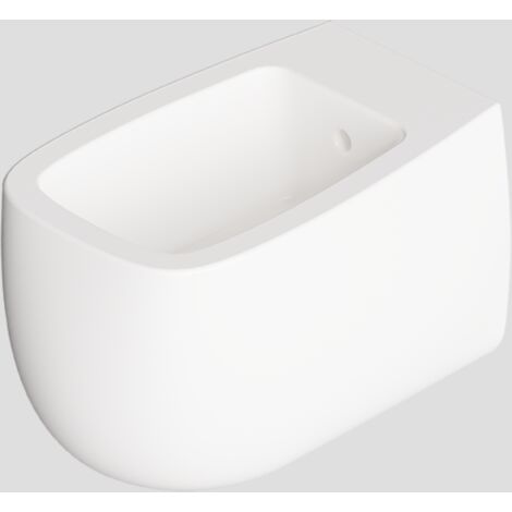 Bidet NUR suspendu Blanc brillant. Avec bonde assortie