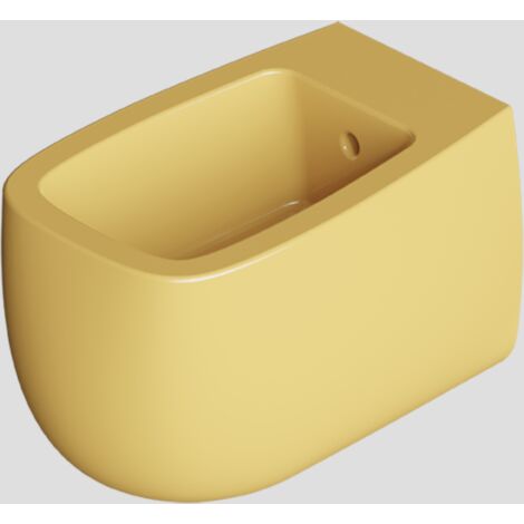 Bidet NUR suspendu Jaune brillant. sans bonde
