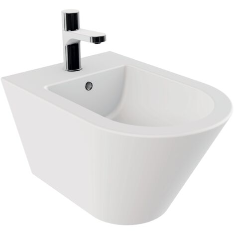 Bidet Sospeso Azzurra Ceramica "Forma" Bianco Opaco