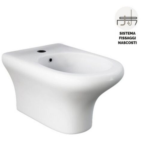 BIDET SOSPESO COMPACT FISSAGGIO NASCOSTO Erogazione Rubinetto