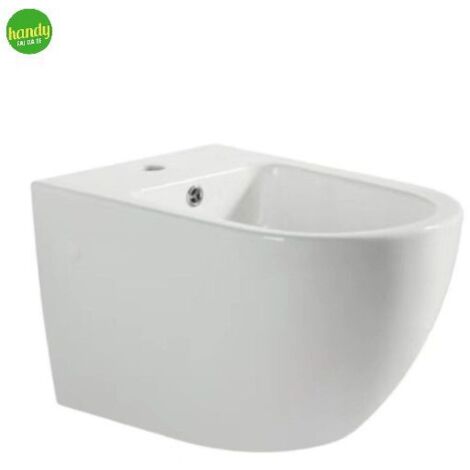 Bidet sospeso in ceramica bianca serie nubes BARBOTTINA