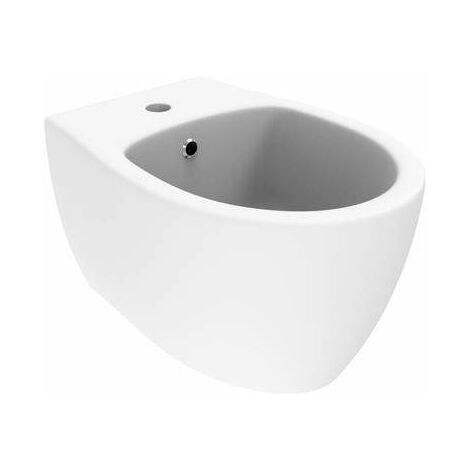 Bidet sospeso lungo 51 cm bianco opaco con troppo pieno Ercos Kite BCKTEOBIDE0001  Bianco opaco