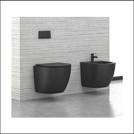 Bidet Sospeso MILOS - Ceramica - Colore NERO OPACO