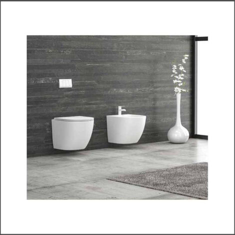 Bidet Sospesp MILOS - Ceramica - Colore Bianco Opaco