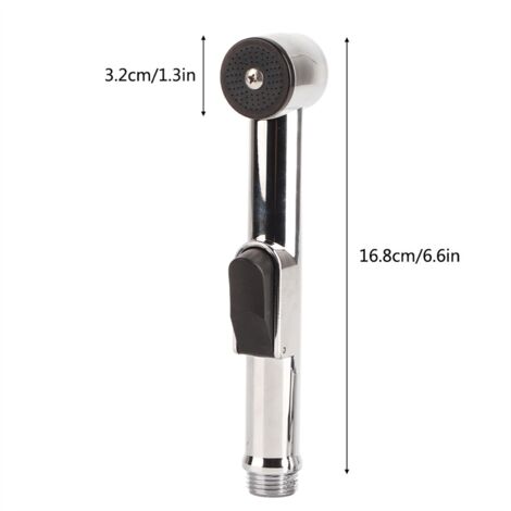 Bidet Spray Douche Portatif ABS Chromé Résistant à la Corrosion – 10 Fonctions Pressage à Une Main – G1/2 Connecteur Standard