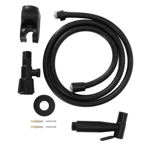Bidet-Sprühset für die Toilette aus Edelstahl mit G1/2-Anschluss, schwarzes Modell (Stil A)