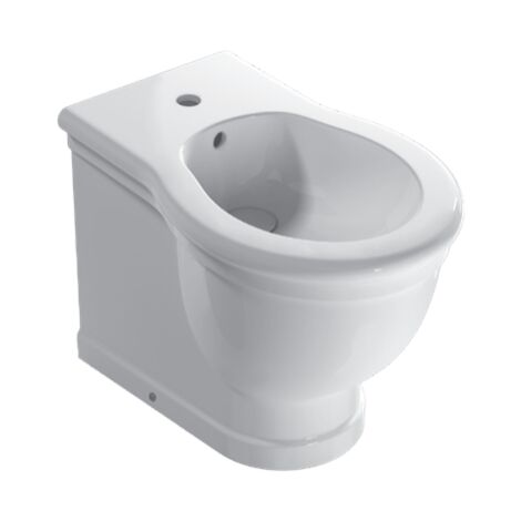 Bidet sur pied en céramique 57x38 cm monotrou Globo Paestum PA026BI  Blanc - Céramique