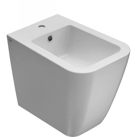 Bidet sur pied en céramiquemulti 52x36 cm Globo Stone ST010BI  Blanc - Céramique