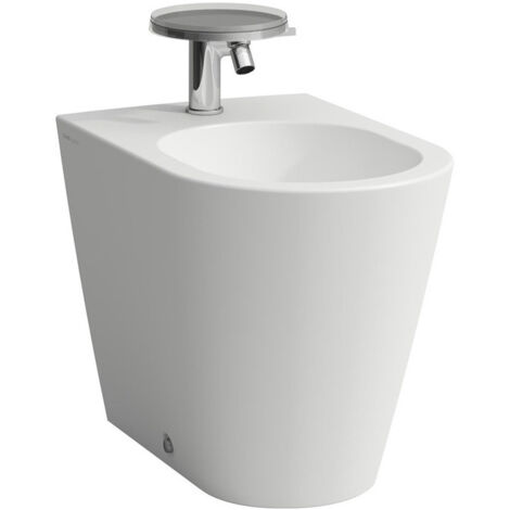 Bidet sur pied KARTELL 1 version trou robinet, blanc mat LAUFEN