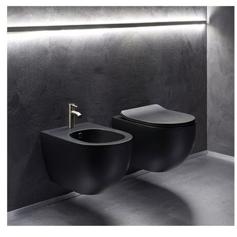 Bidet suspendu 1 trou Black Mat CIOTOLA - CRISTINA ONDYNA WCIB202013