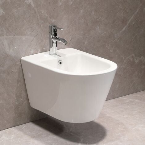 Sans rebord Creavit bidet suspendu douche mural bidet WC céramique blanc Nouveau