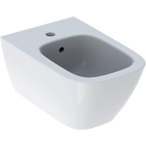 Bidet suspendu Geberit Smyle Square caréné, T:54cm,Blanc
