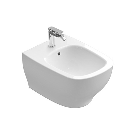 Bidet Suspendu Monotrou 37x51 Cm En Ceramique Globo Genesis