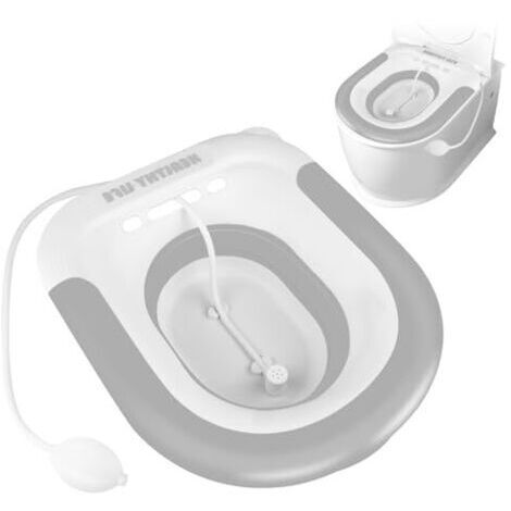 Bidet-Toilette, Sitzbad-Bidet mit Spülung, faltbares Sitzbadbecken für die Wochenbettpflege, zur Linderung von Hämorrhoidenschmerzen und altersbedingten Schmerzen (grau)