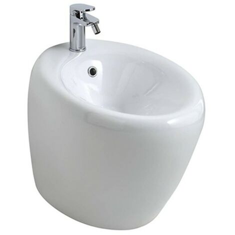 Bidet Touch filomuro cm. 55x38,5 bianco lucido di Ceramica GSG