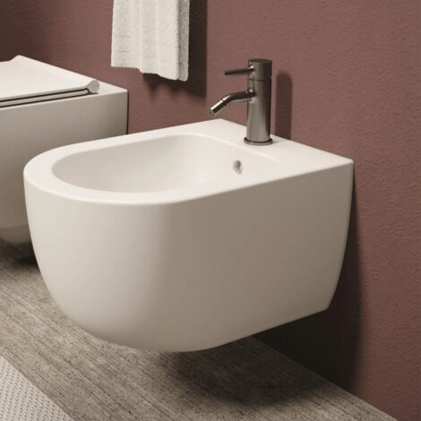 Bidet Unica sospeso cm. 54x35 bianco lucido di Ceramica Alice