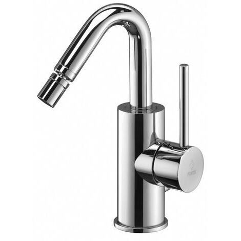 Bidetmischer mit schwenkbarem Auslauf und automatischem Ablauf Paffoni Light Serie LIG937CR Verchromt - Messing