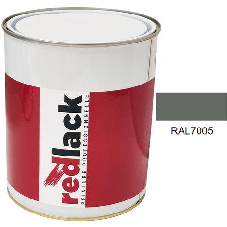 Bidon 3L Peinture – RAL 7005 – Gris souris – Satiné – multisupport – Redlack