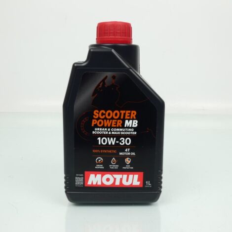 Bidon d huile Motul Scooter Power 10W30 MB 4T 1L 100% Synthèse