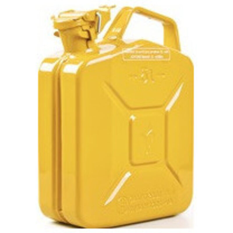 Bidon de carburant 5l Jaune zinc ral 1018 tôle dacier-L230xB120xH310mm Valpro