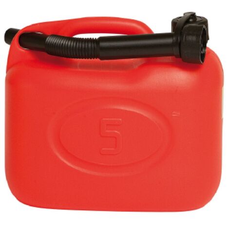 Bidon de carburant homologue' PEHD capacite' 5 litres pour essence diesel avec bec flexible