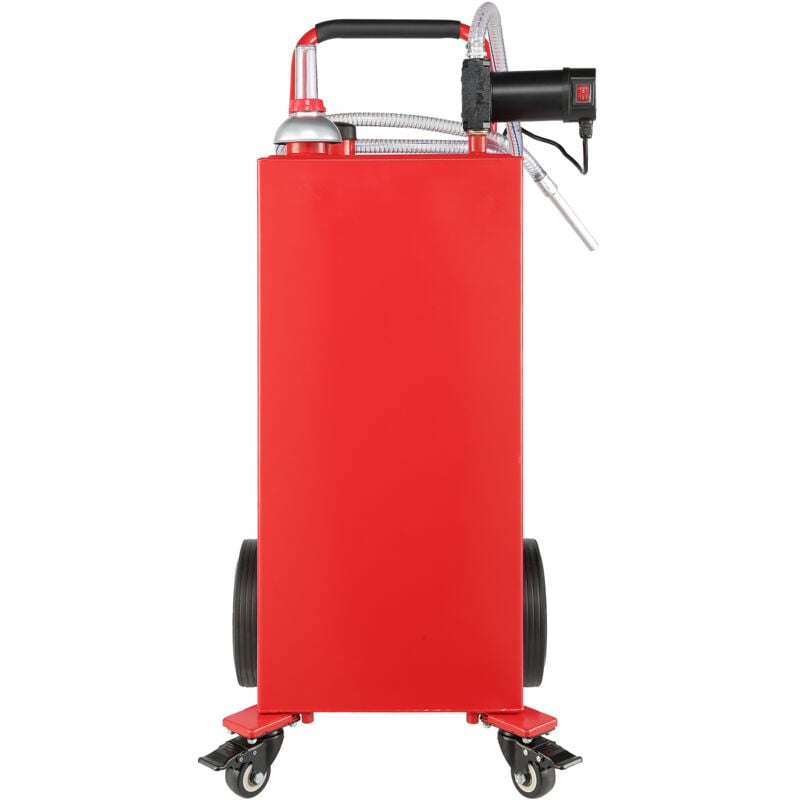 Mophorn - Bidon de carburant de 30 gallons, pompe électrique de 23,5 L/min, réservoir de stockage de gaz portable de 180 w avec roues, conteneur de