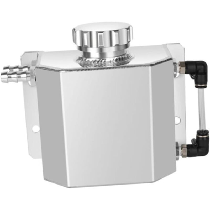 Shining House - Bidon de D'huile de Véhicule en Aluminium 1 l Réservoir de Reniflard D'huile Vidange