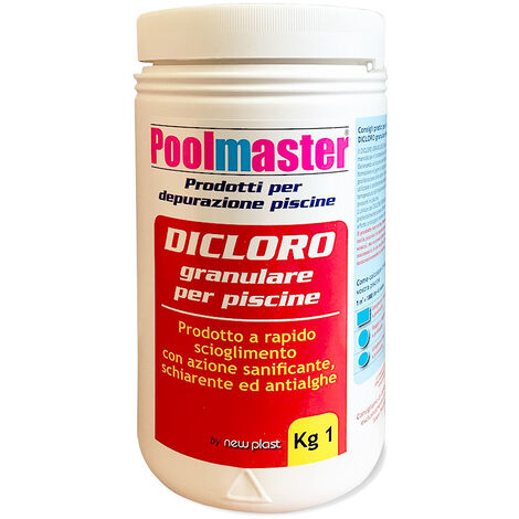 Bidón de Dicloro granulado poolmaster 1 kg para piscinas - 1.000000