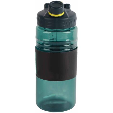 Bidon de sport grande capacité 1700ml avec lanière, bouteille d'eau plastique pour hommes et femmes, vert