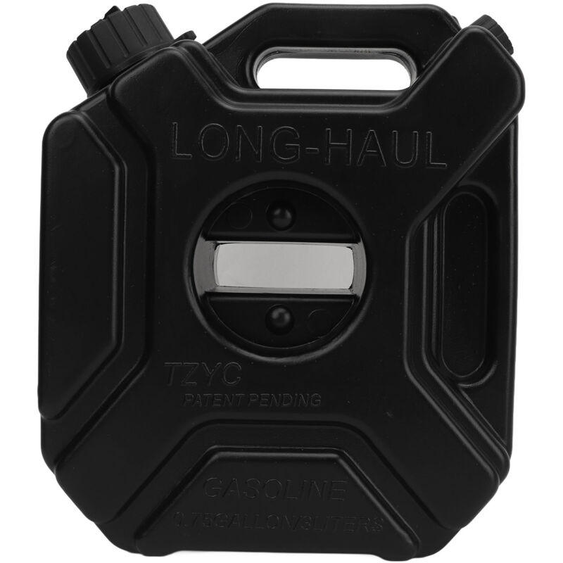 Bidon d'essence 3L 0,75 gallon Bidon de stockage d'essence de mazout Réservoir de secours d'urgence noir pour voiture Moto utv atv Dirt Bike sans