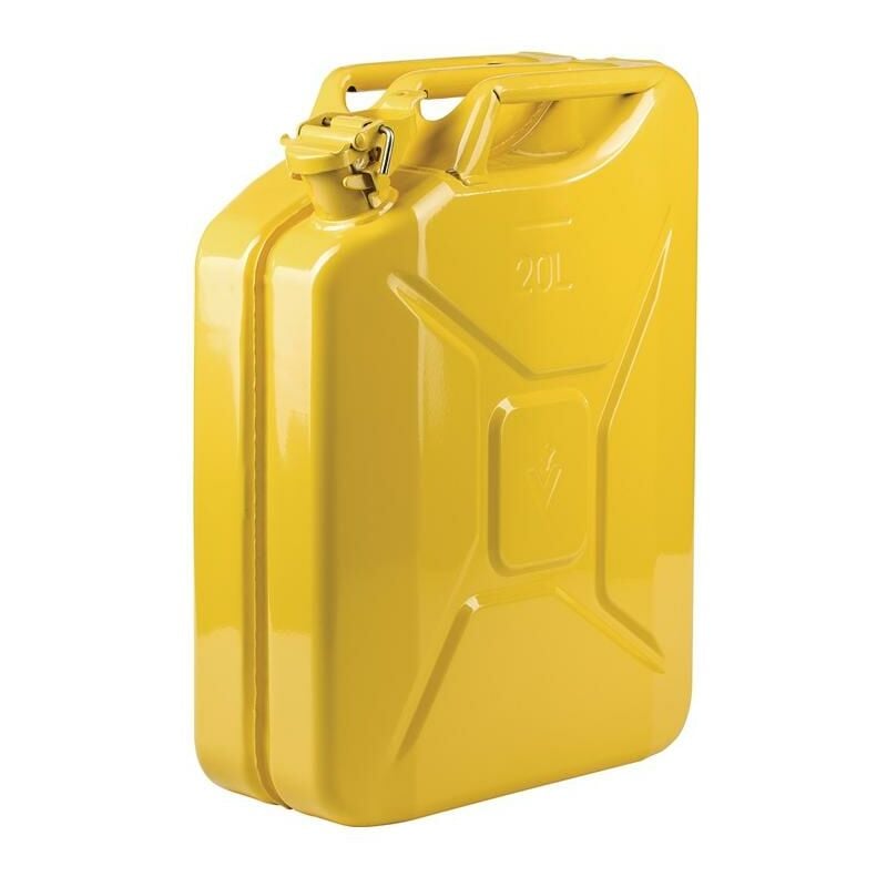Bidon pour carburant contenu 20 l jaune zinc ral 1018 tôle d'acier 0,9 L345xl165xH470mm