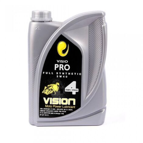 Bidon d'huile lubrifiant Vision Visio Pro 5W40 4T 100% synthèse