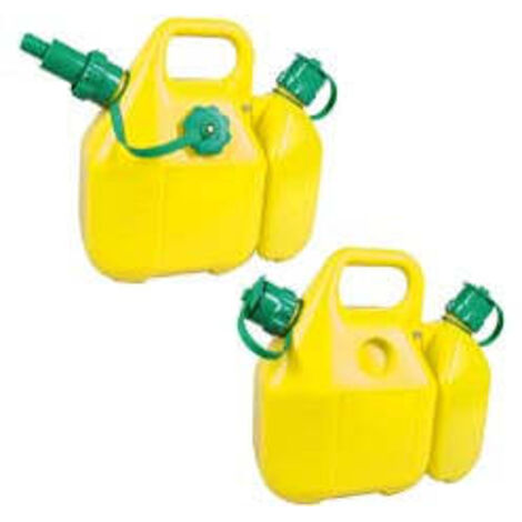 Bidon Double Pour Essence/Huile 6 +2,5 litres - 6 litres + 2,5 litres