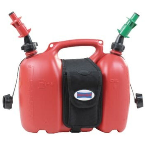Bidon double Profi plastique, 6+3,5l, rouge avec sacoche, 805062