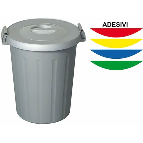 Bidon für eine separate Sammlung mit Deckel und grauen Griffen - 25 Lt.