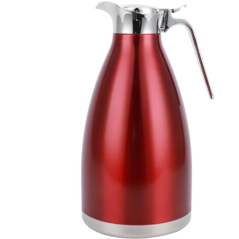 Bidon Isotherme 2L Acier Inoxydable - Bouteille Thermos Vide avec Bouchon Plat - Récipient Double Paroi pour Maison, Thé et Café