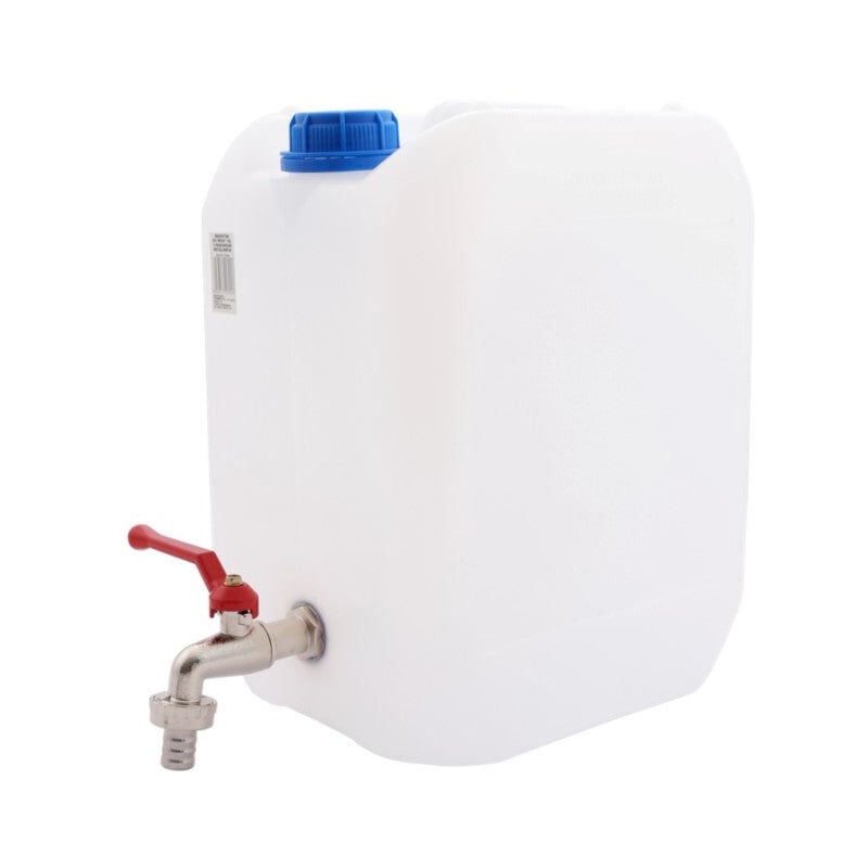 Bricoline - Bidon d'eau en plastique 10L avec robinet en métal