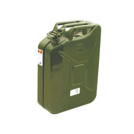 Bidón metálico de combustible capacidad 20 litros color verde