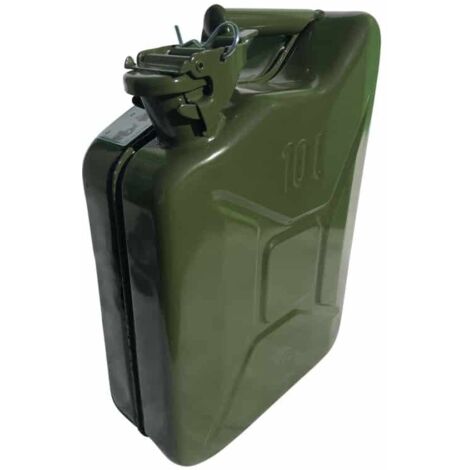 Bidón metálico para hidrocarburos de 10 litros verde